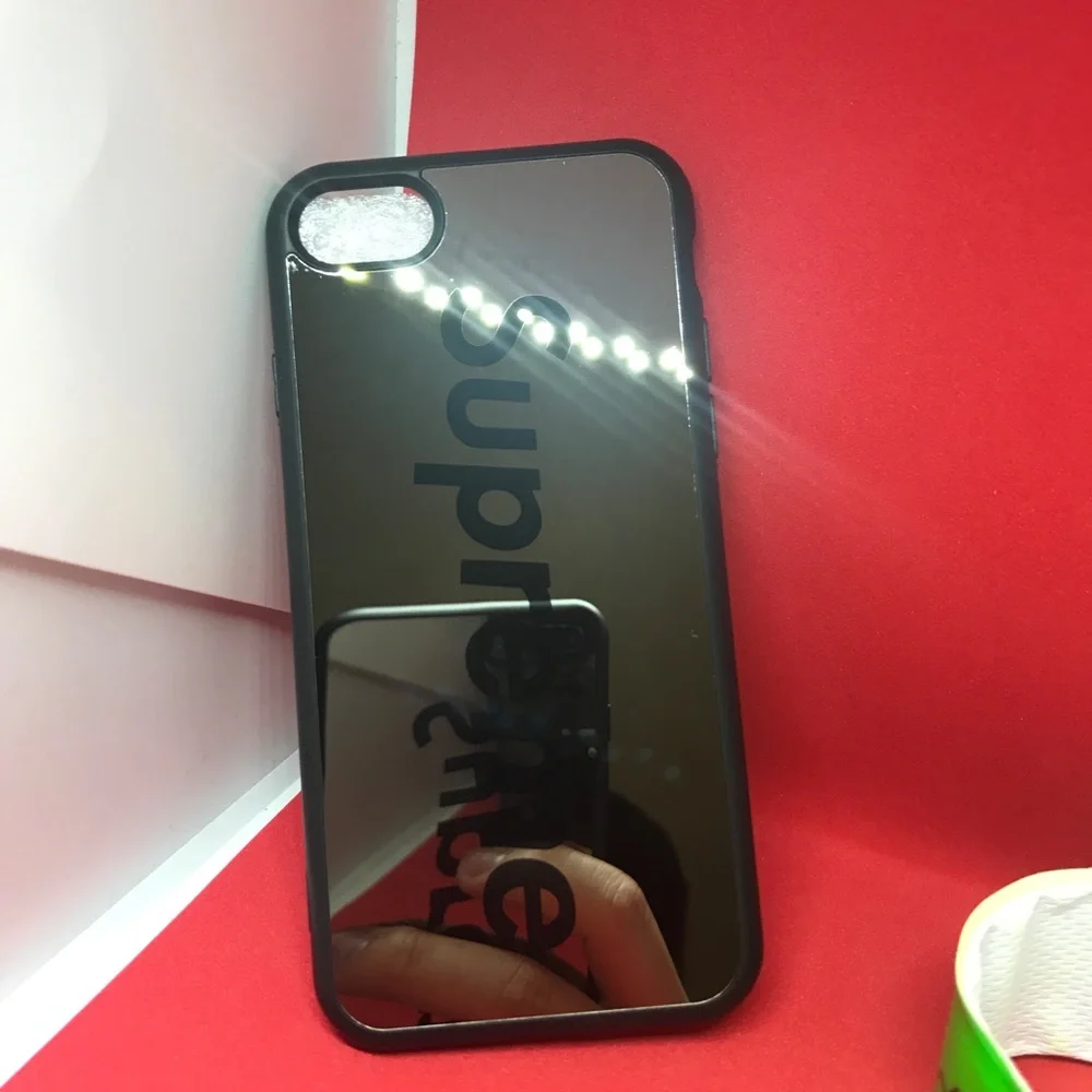COPY - COPY - Supreme mirror iPhone 7/8 case plus glass …
